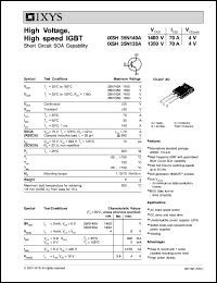 IXSH35N140A datasheet: 1400V high speed IGBT IXSH35N140A