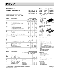 IXFN100N20 datasheet: 200V HiPerFET power MOSFET IXFN100N20