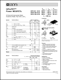 IXFN106N20 datasheet: 200V HiPerFET power MOSFET IXFN106N20