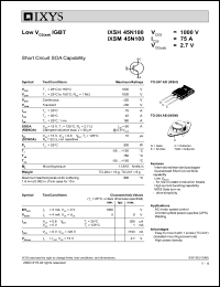 IXSM45N100 datasheet: 1000V IGBT with diode IXSM45N100