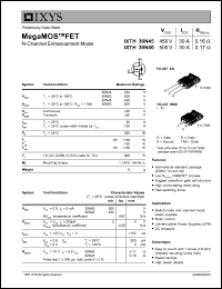 IXTH30N45 datasheet: 450V MegaMOS FET IXTH30N45