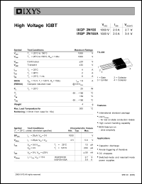 IXGP2N100 datasheet: 1000V high voltage IGBT IXGP2N100