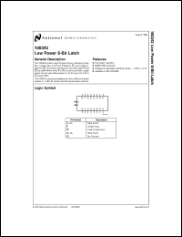 100343FMQB datasheet: Low Power 8-Bit Latch 100343FMQB