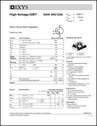 IXSN55N120A datasheet: 1200V high voltage IGBT IXSN55N120A