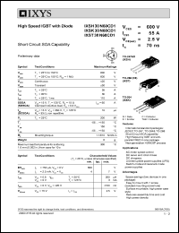 IXST30N60CD1 datasheet: 600V high speed IGBT with diode IXST30N60CD1