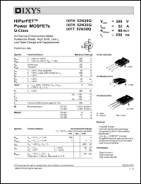 IXFH52N30Q datasheet: 300V HiPerFET power MOSFET Q-class IXFH52N30Q