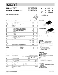 IXFK90N30 datasheet: 300V HiPerFET power MOSFET IXFK90N30