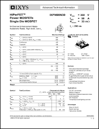 IXFN90N30 datasheet: 300V HiPerFET power MOSFET single die MOSFET IXFN90N30
