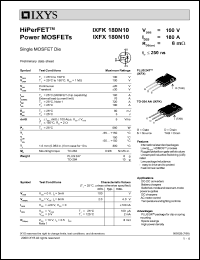 IXFX180N10 datasheet: 100V HiPerFET power MOSFET IXFX180N10