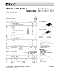 IXFX25N90 datasheet: 900V HiPerFET power MOSFET IXFX25N90