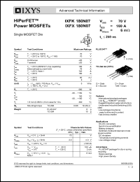 IXFX180N07 datasheet: 70V HiPerFET power MOSFET IXFX180N07