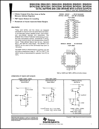 SNJ54LS240J datasheet:  OCTAL BUFFERS AND LINE DRIVERS WITH 3-STATE OUTPUTS SNJ54LS240J