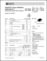 IXFR55N50 datasheet: 500V HiPerFET power MOSFET IXFR55N50