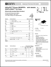 IXFR58N20Q datasheet: 200V HiPerFET power MOSFET IXFR58N20Q