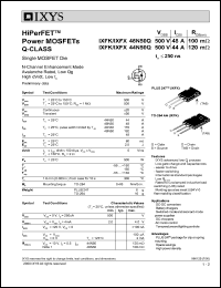 IXFX48N50Q datasheet: 500V HiPerFET power MOSFET Q-class IXFX48N50Q