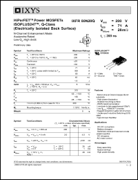 IXFR80N20Q datasheet: 200V HiPerFET power MOSFET Q-class IXFR80N20Q