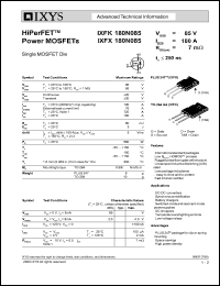 IXFK180N85 datasheet: 85V HiPerFET power MOSFET IXFK180N85
