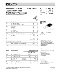 IXGR32N60C datasheet: 600V HiPerFAST IGBT IXGR32N60C