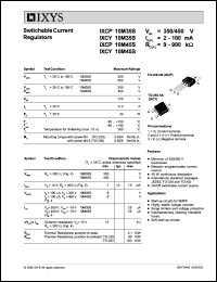 IXCY10M35S datasheet: 350V switchtable current regulator IXCY10M35S