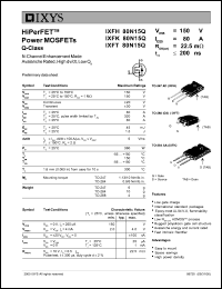 IXFK80N15Q datasheet: 150V HiPerFET power MOSFET Q-class IXFK80N15Q