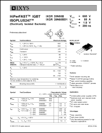 IXGR39N60BD1 datasheet: 600V HiPerFAST IGBT IXGR39N60BD1