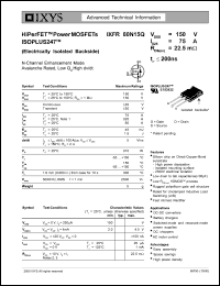 IXFR80N15Q datasheet: 150V HiPerFET power MOSFET IXFR80N15Q