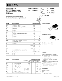 IXFH30N40Q datasheet: 400V HiPerFET power MOSFET Q-class IXFH30N40Q