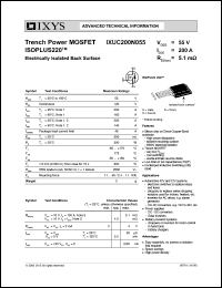 IXUC200N055 datasheet: 55V trench power MOSFET IXUC200N055