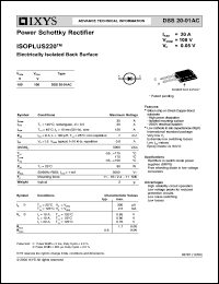 DSS20-01AC datasheet: 100V power schottky rectifier DSS20-01AC