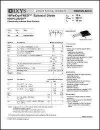 DSEE29-06CC datasheet: 500V HiPerDynFRED epitaxial diode DSEE29-06CC