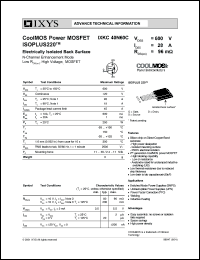 IXKC40N60C datasheet: 600V coolMOS power MOSFET IXKC40N60C
