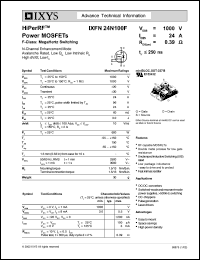 IXFN24N100F datasheet: 1000V HiPerRF power MOSFET IXFN24N100F