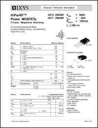 IXFH28N50F datasheet: 500V HiPerRF power MOSFET IXFH28N50F