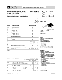 IXUC60N10 datasheet: 100V trench power MOSFET Q-class IXUC60N10
