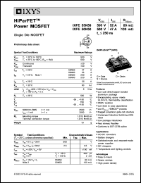 IXFE55N50 datasheet: 500V HiPerFET power MOSFET IXFE55N50