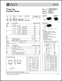 DSP25-16AT datasheet: 1600V phase-leg rectifier diode DSP25-16AT