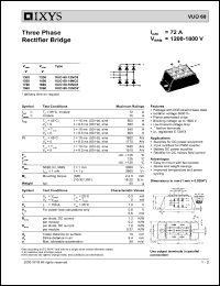 VUO60-12NO3 datasheet: 1200V three phase rectifier bridge VUO60-12NO3