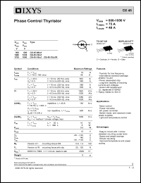 CS45-08IO1 datasheet: 800V phase control thyristor CS45-08IO1