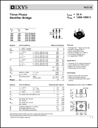 VUO36-06NO8 datasheet: 600V three phase rectifier bridge VUO36-06NO8