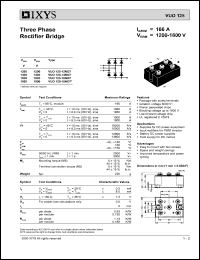VUO125-16NO7 datasheet: 1600V three phase rectifier bridge VUO125-16NO7