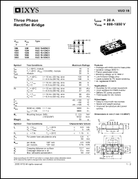 VUO16-08NO1 datasheet: 800V three phase rectifier bridge VUO16-08NO1