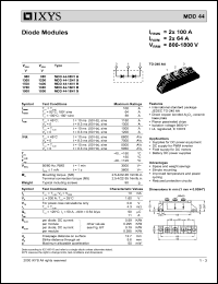 MDD44-12N1B datasheet: 1200V diode module MDD44-12N1B