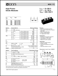 MDD172-12N1 datasheet: 1200V high power diode module MDD172-12N1