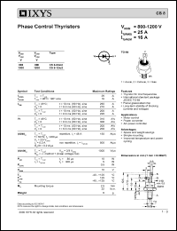 CS8-08IO2 datasheet: 800V phase control thyristor CS8-08IO2