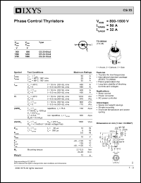 CS23-12IO2 datasheet: 1200V phase control thyristor CS23-12IO2