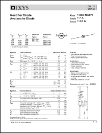 DS2-12A datasheet: 1200V rectifier diode, avalanche diode DS2-12A