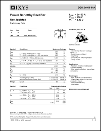 DSS2X160-01A datasheet: 100V power schottky rectifier DSS2X160-01A