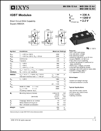 MID300-12A4 datasheet: 1200V IGBT module MID300-12A4