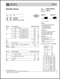 DSI45-16A datasheet: 1600V rectifier diode DSI45-16A