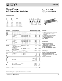 VWO85-08IO1 datasheet: 800V three phase AC controller module VWO85-08IO1